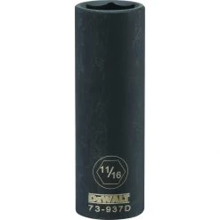 DEWALT 6-Point 1/2 Drive Deep Impact Socket, DWMT73937OSP, 11/16 IN
