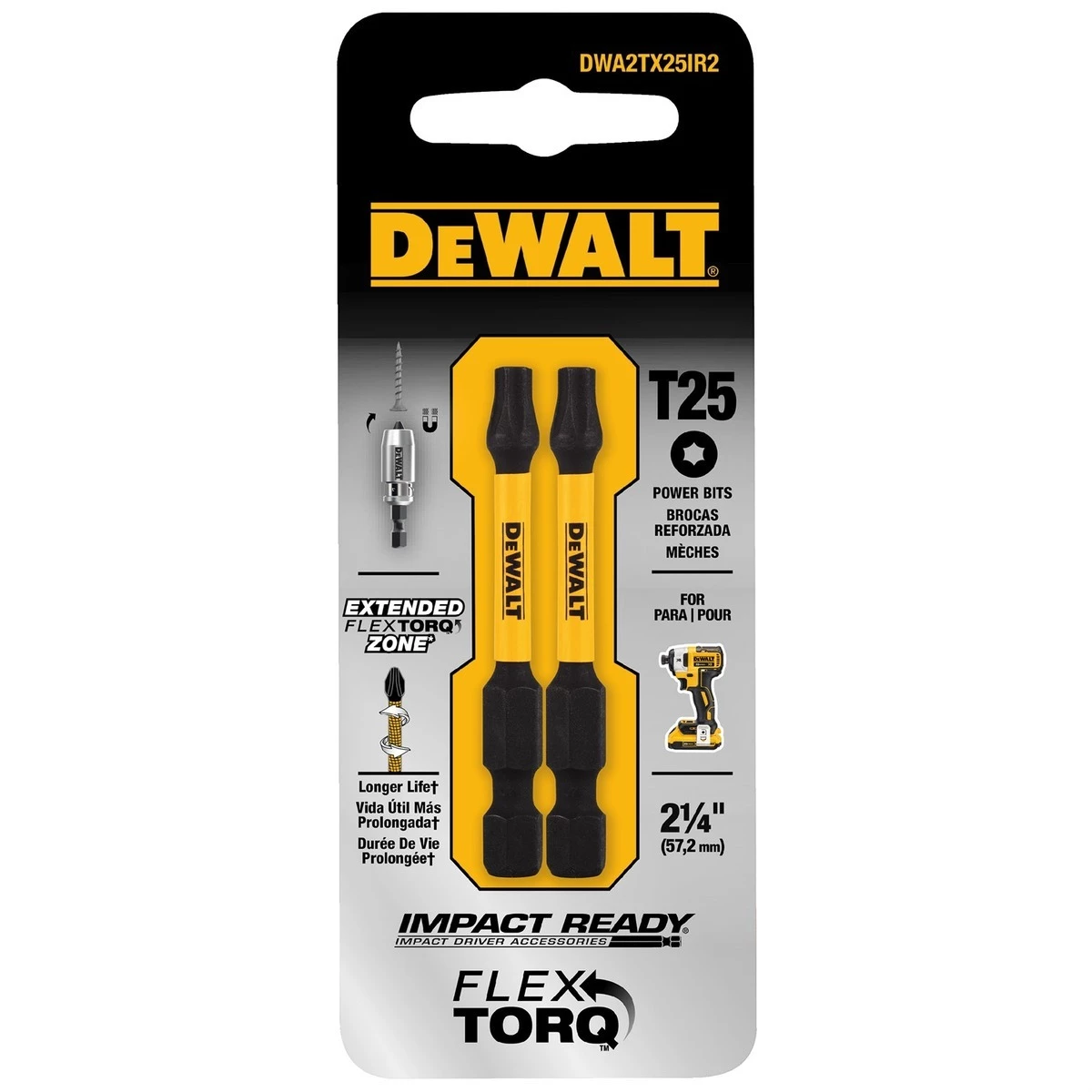 DEWALT 2 In Torx T25 Impact Ready, 2-Pack, DWA2TX25IR2 4 DEWALT 2 In Torx T25 Impact Ready, 2-Pack, DWA2TX25IR2 - Image 2