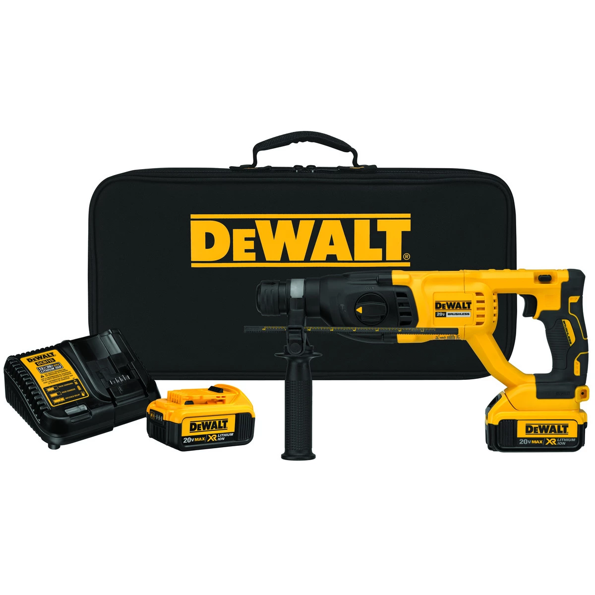 DEWALT Brushless D-Handle Rotary Hammer Kit, 20V MAX XR, 1 IN, DCH133M2 3 DEWALT Brushless D-Handle Rotary Hammer Kit, 20V MAX XR, 1 IN, DCH133M2