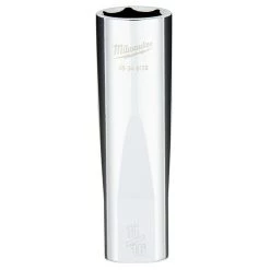 Milwaukee Tool 6-Point 1/2 IN Drive Deep Socket, SAE, 45-34-9129, 11/16 IN