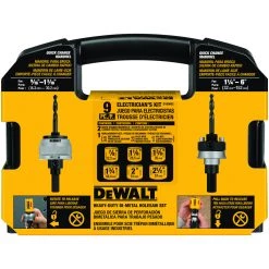 DEWALT Hole Saw Electrician's Kit, 9-Piece, D180002 -Tools Elegant shop sftp a s assets20210603000000023