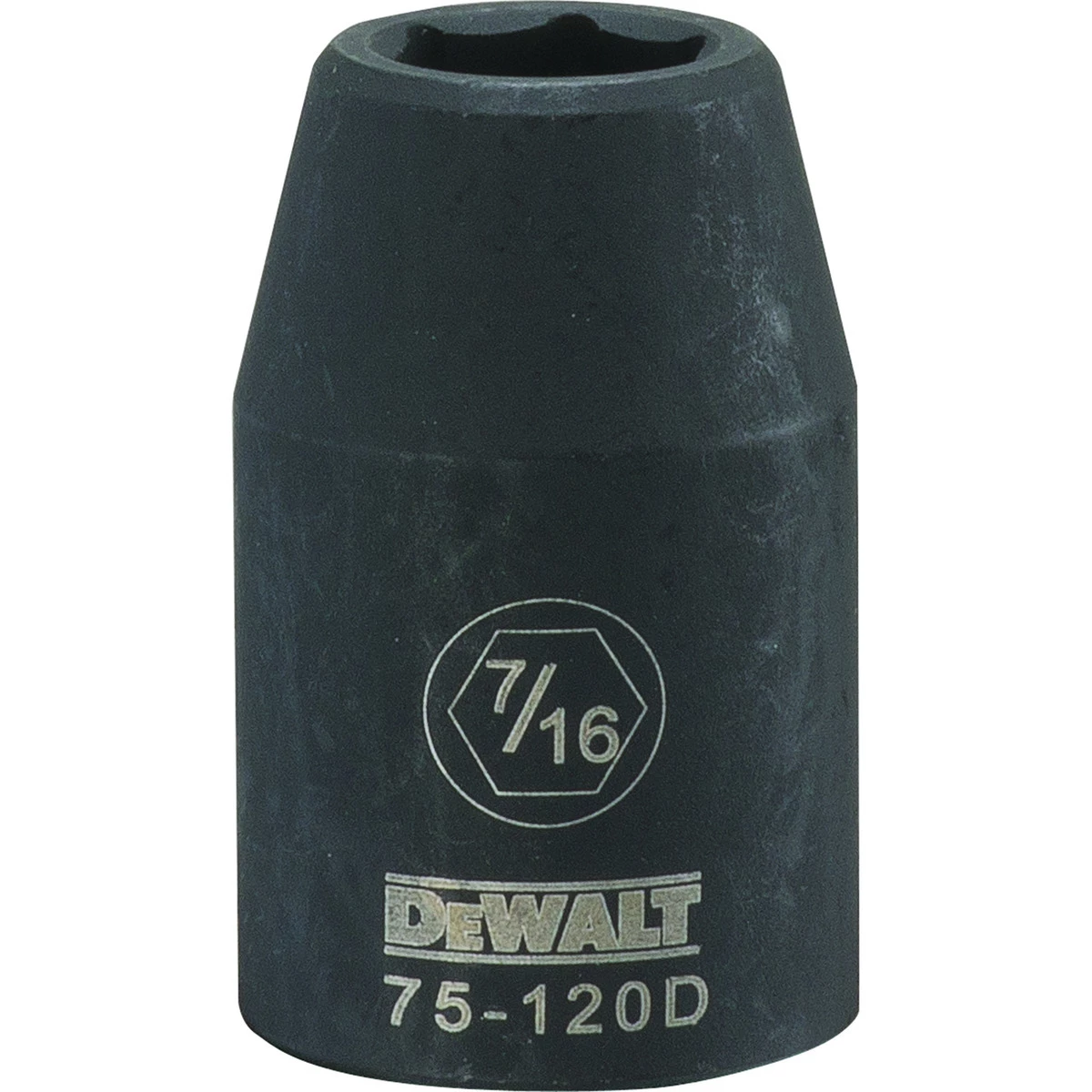 DEWALT 6-Point 1/2 Drive Standard Impact Socket, DWMT75120OSP, 7/16 IN 3 DEWALT 6-Point 1/2 Drive Standard Impact Socket, DWMT75120OSP, 7/16 IN