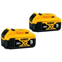 DEWALT Premium Lithium-Ion 5.0 A/H, 20V MAX XR, 2-Pack, DCB205-2