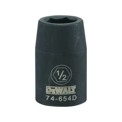 DEWALT 6-Point 1/2 Drive Standard Impact Socket, DWMT74654OSP, 1/2 IN