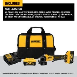 DEWALT Brushless Paddle Switch Small Angle Grinder with Kickback Brake Kit, 20V MAX XR, 4.5 IN, DCG413R2 -Tools Elegant shop sftp a s assets20210604000000105