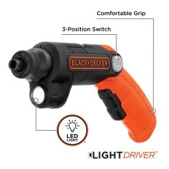 BLACK+DECKER Lithium-Ion Lightdriver Cordless Screwdriver, 4V MAX, BDCSFL20C -Tools Elegant shop sftp a s assets20210604000000143