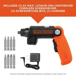 BLACK+DECKER Lithium-Ion Lightdriver Cordless Screwdriver, 4V MAX, BDCSFL20C -Tools Elegant shop sftp a s assets20210604000000144