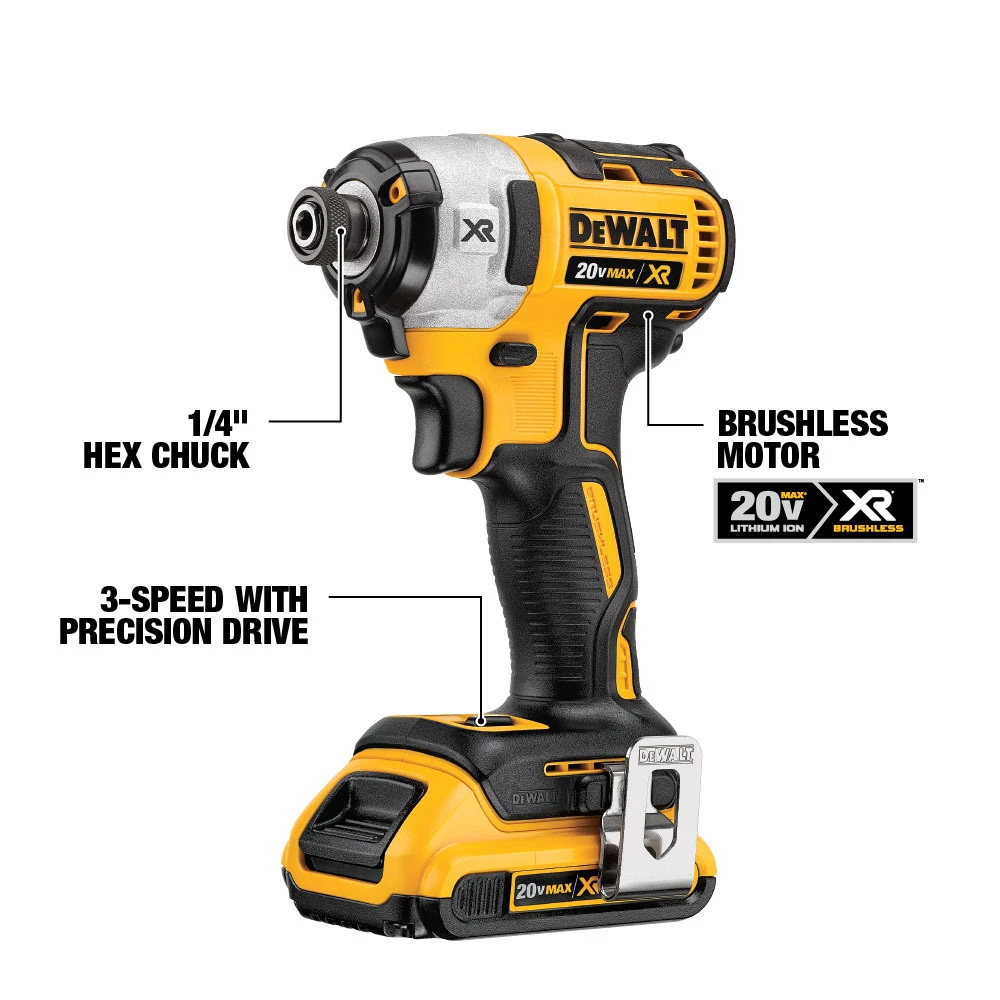 DEWALT Brushless 3-Speed Impact Driver, 1/4 IN, 20V MAX XR, DCF887M2 7 DEWALT Brushless 3-Speed Impact Driver, 1/4 IN, 20V MAX XR, DCF887M2 - Image 5