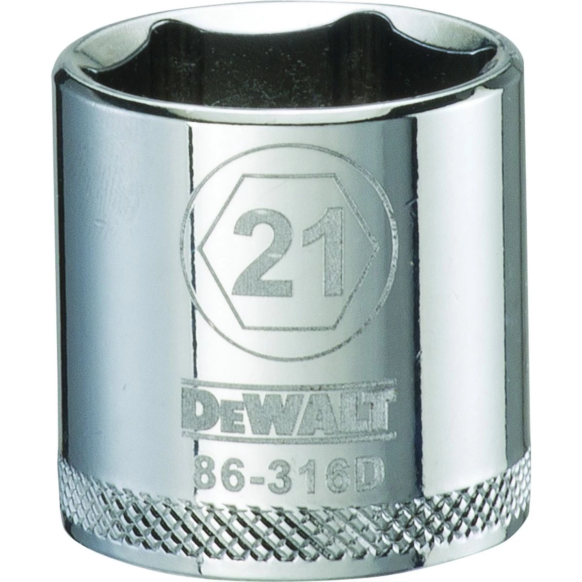 DEWALT 6-Point 3/8 IN Drive Socket, DWMT86316OSP, 21 mm 3 DEWALT 6-Point 3/8 IN Drive Socket, DWMT86316OSP, 21 mm