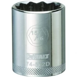 DEWALT 12-Point 1/2 IN Drive Socket, SAE, DWMT74572OSP, 15/16 IN