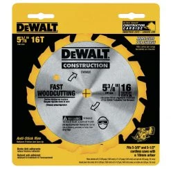 DEWALT Carbide Saw Blade (Fast Woodcutting), 16T, 5-3/8 IN, DW9055 -Tools Elegant shop sftp a s assets20210609000000040