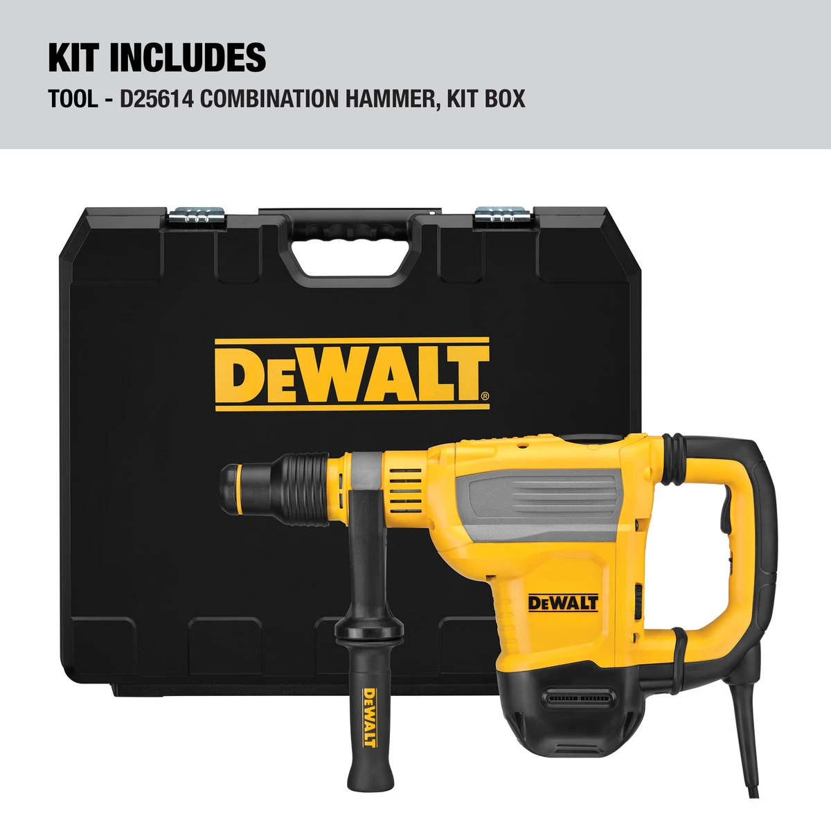 DEWALT SDS Max Combination Rotary Hammer Kit, 1-3/4 IN, D25614K 7 DEWALT SDS Max Combination Rotary Hammer Kit, 1-3/4 IN, D25614K - Image 5