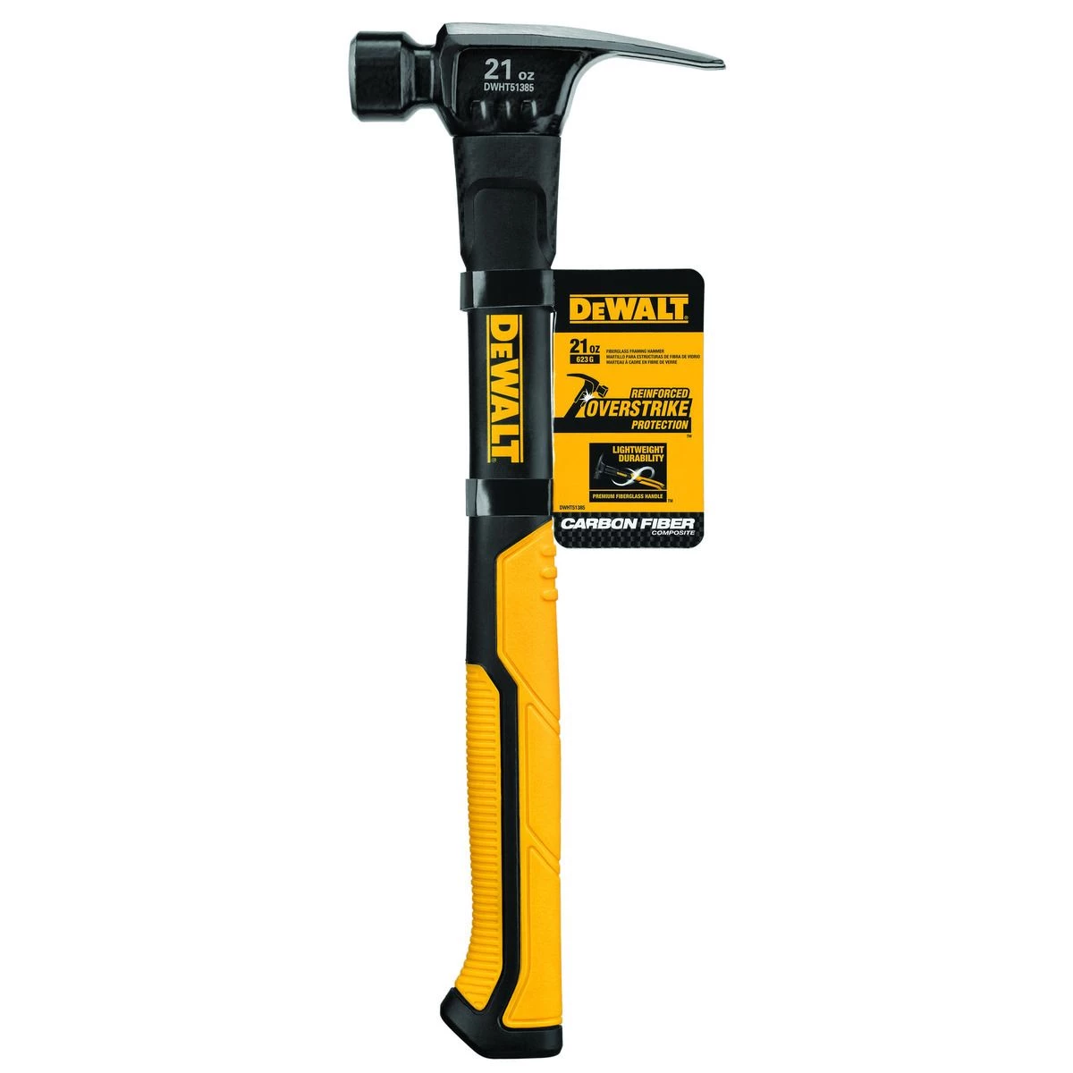 DEWALT 21 OZ Fiberglass Framing Hammer, DWHT51385 5 DEWALT 21 OZ Fiberglass Framing Hammer, DWHT51385 - Image 3