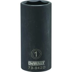 DEWALT 6-Point 1/2 Drive Deep Impact Socket, DWMT73942OSP, 1 IN