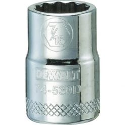 DEWALT 12-Point 3/8 IN Drive Socket, SAE, DWMT74530OSP, 7/16 IN