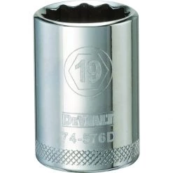 DEWALT 12-Point 1/2 IN Drive Socket, DWMT74576OSP, 19 mm