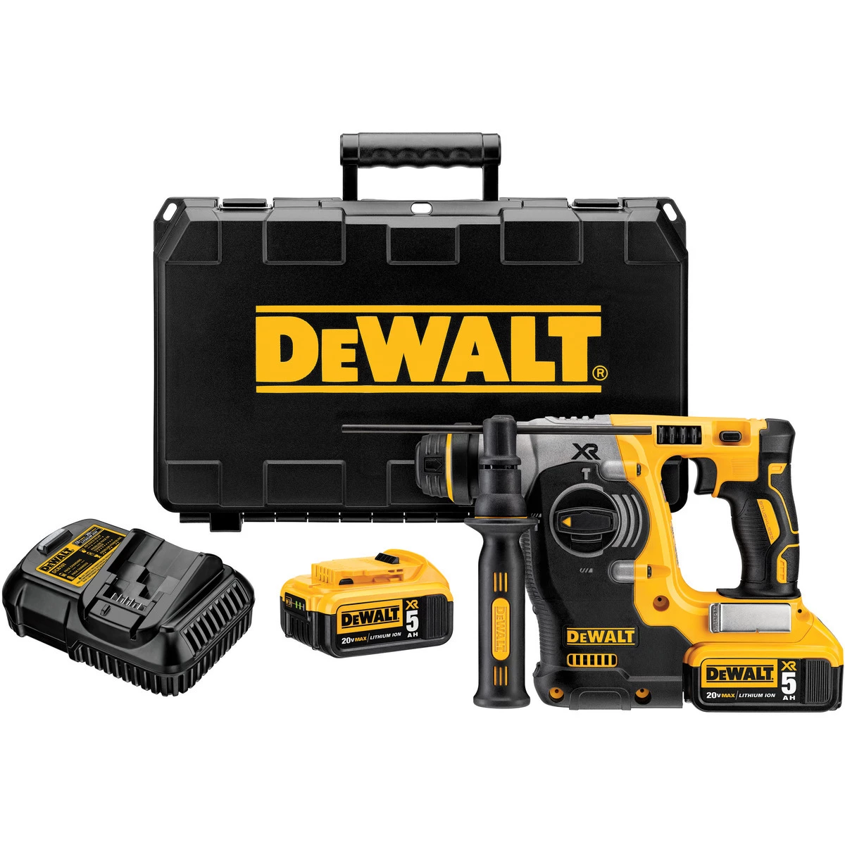 DEWALT Brushless L-Shape SDS Plus Rotary Hammer Kit, 20V MAX XR, 1 IN, DCH273P2 3 DEWALT Brushless L-Shape SDS Plus Rotary Hammer Kit, 20V MAX XR, 1 IN, DCH273P2