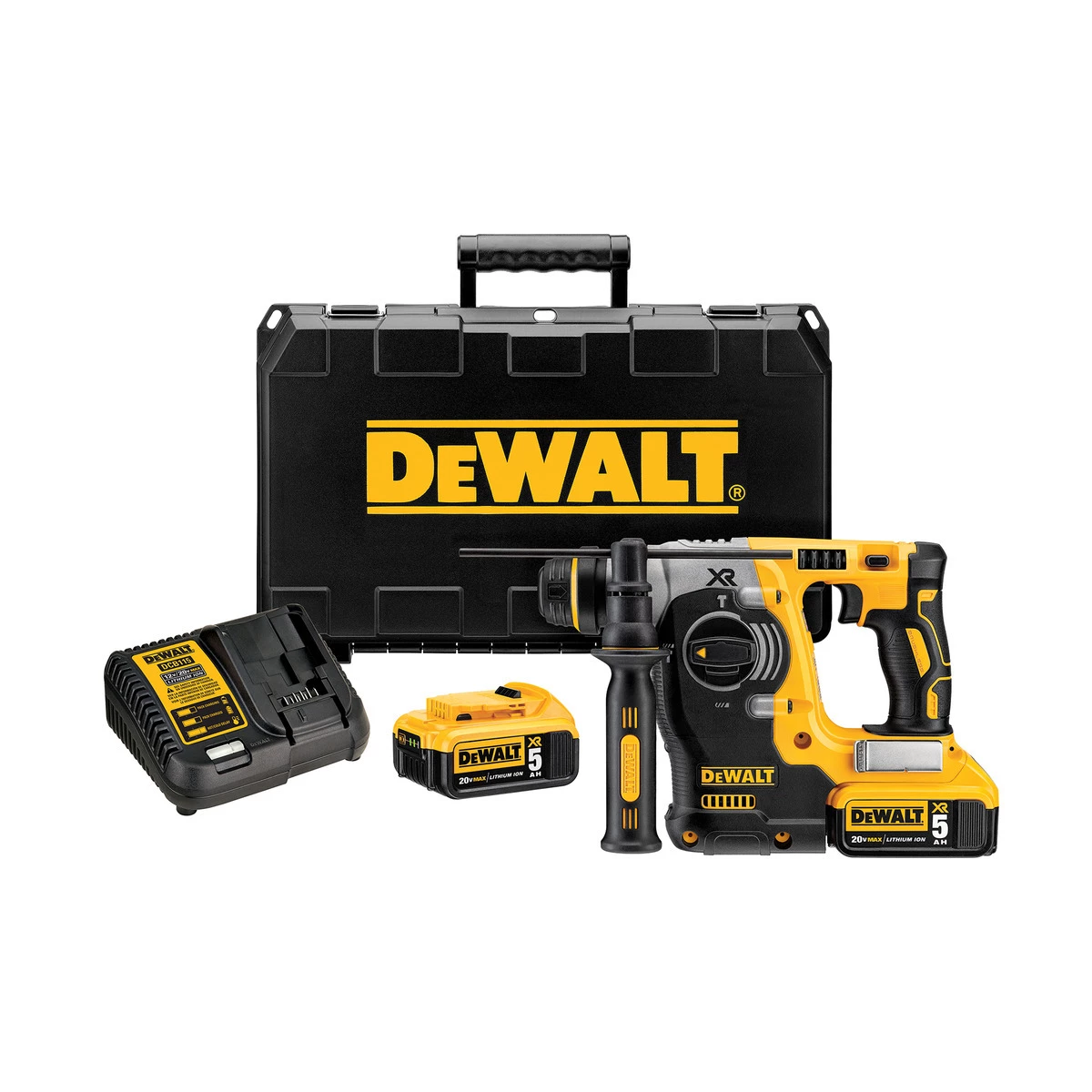 DEWALT Brushless L-Shape SDS Plus Rotary Hammer Kit, 20V MAX XR, 1 IN, DCH273P2 5 DEWALT Brushless L-Shape SDS Plus Rotary Hammer Kit, 20V MAX XR, 1 IN, DCH273P2 - Image 3