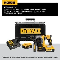 DEWALT Brushless L-Shape SDS Plus Rotary Hammer Kit, 20V MAX XR, 1 IN, DCH273P2 10 DEWALT Brushless L-Shape SDS Plus Rotary Hammer Kit, 20V MAX XR, 1 IN, DCH273P2 -Tools Elegant shop sftp a s assets20210611000000055