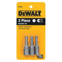 DEWALT Nutdriver Set, 1/4 IN, 5/16 IN, 3/8 IN, 3-Piece, DW2224 Z