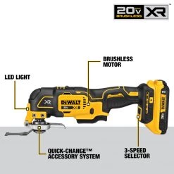 DEWALT Cordless Brushless Variable Speed Oscillating Multi-Tool Kit with Case, 20V MAX XR, 33-Piece, DCS356D1 -Tools Elegant shop sftp a s assets20210611000000189