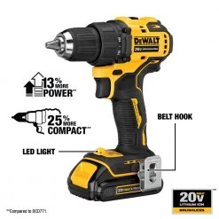 DEWALT Brushless Compact Drill / Driver Kit, 20V MAX, 1/2 IN, DCD708C2 -Tools Elegant shop sftp a s assets20210611000000211