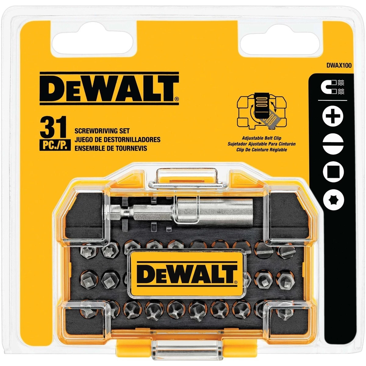 DEWALT Screwdriving Set, 31-Piece, DWAX100 3 DEWALT Screwdriving Set, 31-Piece, DWAX100