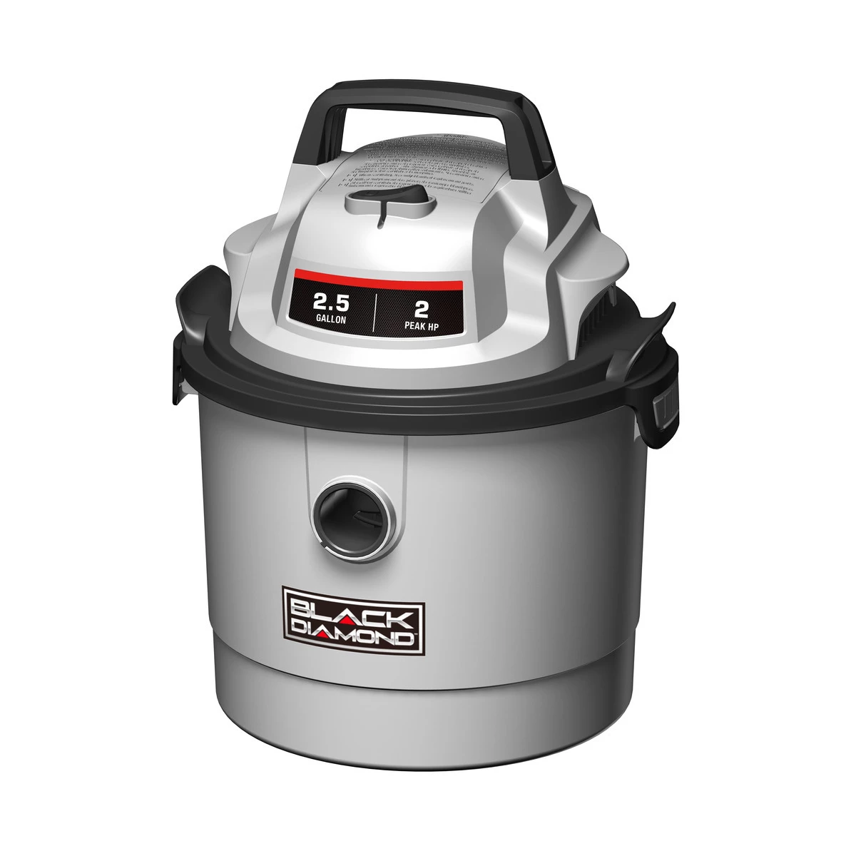 Black Diamond Wet / Dry Vacuum, 2 HP, VOM205P 3801, 2.5 Gallon 3 Black Diamond Wet / Dry Vacuum, 2 HP, VOM205P 3801, 2.5 Gallon