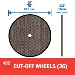 Dremel 15/16 IN Cut-off Wheels, 36-Pack, 409 5 Dremel 15/16 IN Cut-off Wheels, 36-Pack, 409 -Tools Elegant shop sftp a s assets20220317000000024