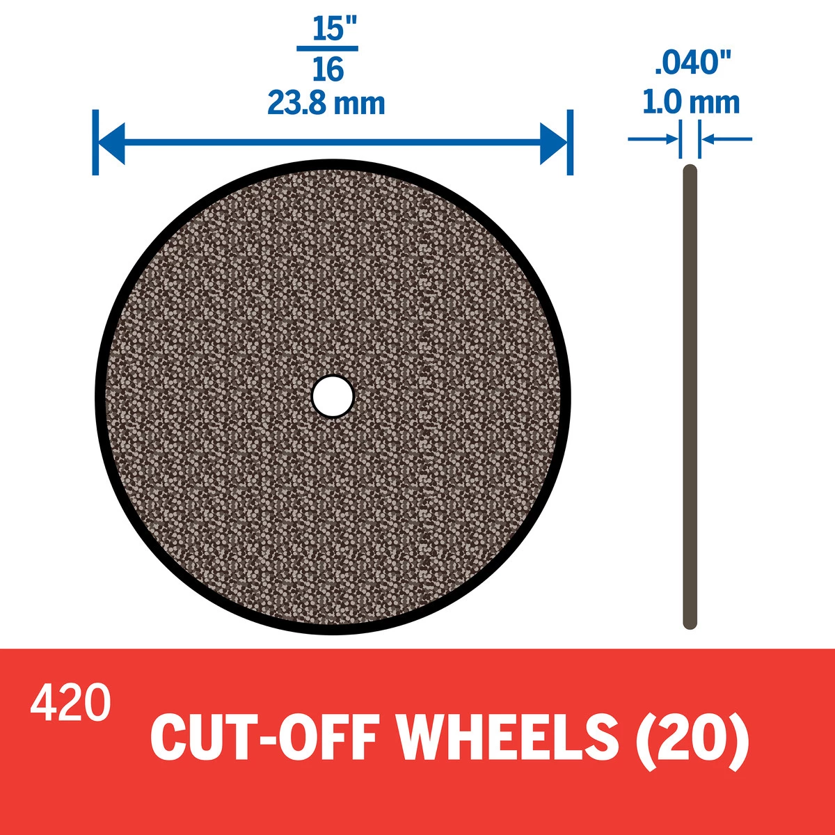 Dremel 5/16 IN Heavy Duty Cut-Off Wheels, 20-Pack, 420 4 Dremel 5/16 IN Heavy Duty Cut-Off Wheels, 20-Pack, 420 - Image 2