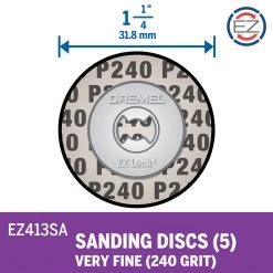 Dremel EZ Lock Sanding Disc, 240 grit, EZ413SA 5 Dremel EZ Lock Sanding Disc, 240 grit, EZ413SA -Tools Elegant shop sftp a s assets20220317000000104
