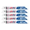 Lenox Bi-Metal Reciprocating Saw Blade, 18 TPI, 6 IN X 3/4 IN, 5-Pack, 20566618R