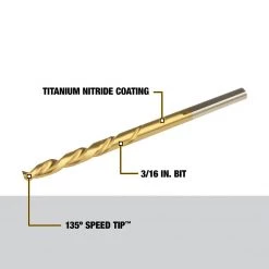 DEWALT Titanium Nitride Coated Split Point Drill Bit, 3/16 IN, DW1312 8 DEWALT Titanium Nitride Coated Split Point Drill Bit, 3/16 IN, DW1312 -Tools Elegant shop sftp a s assets20220714000000333