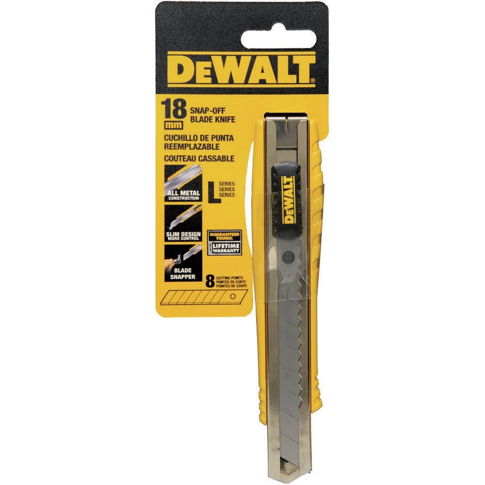 DEWALT Metal Body Snap Off Knife, 18 mm, DWHT10038 5 DEWALT Metal Body Snap Off Knife, 18 mm, DWHT10038 - Image 3