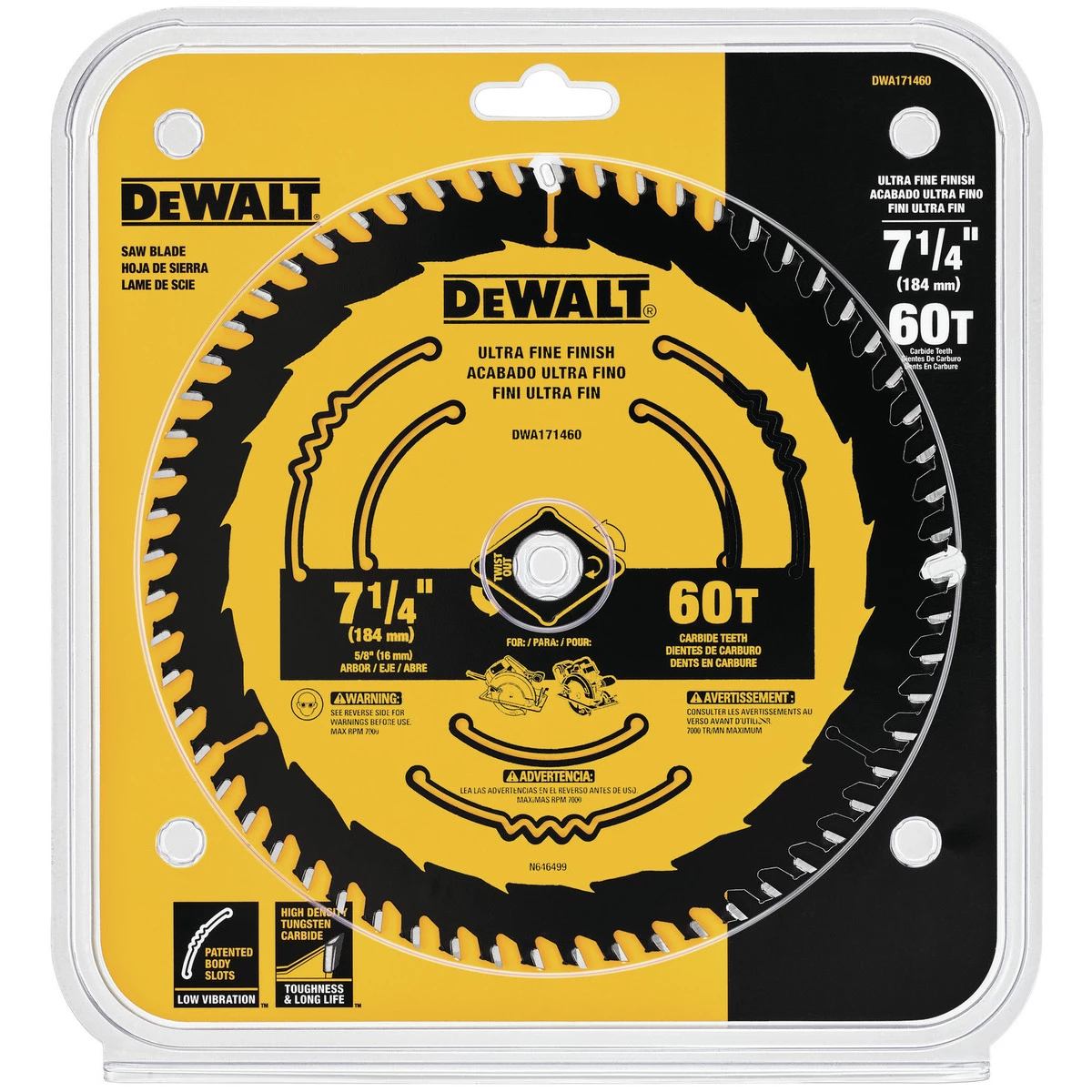 DEWALT Circular Saw Blade, 60T, 7-1/4 IN, DWA171460 6 DEWALT Circular Saw Blade, 60T, 7-1/4 IN, DWA171460 - Image 4