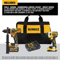 DEWALT Brushless Cordless Hammer Drill & Driver Tool Kit, 20V MAX, DCK2100D1T1 -Tools Elegant shop sftp a s assets20220714000000589