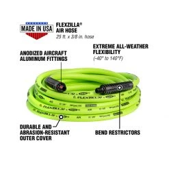 Flexzilla Air Hose,1/4 IN MNPT Fittings, HFZ3825YW2, 3/8 IN x 25 FT -Tools Elegant shop sftp a s assets20220719000000013