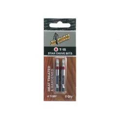 Big Timber T15 x 2 IN Genuine Torx Power Bits, 2-Pack, T15BP, T15 x 2 IN