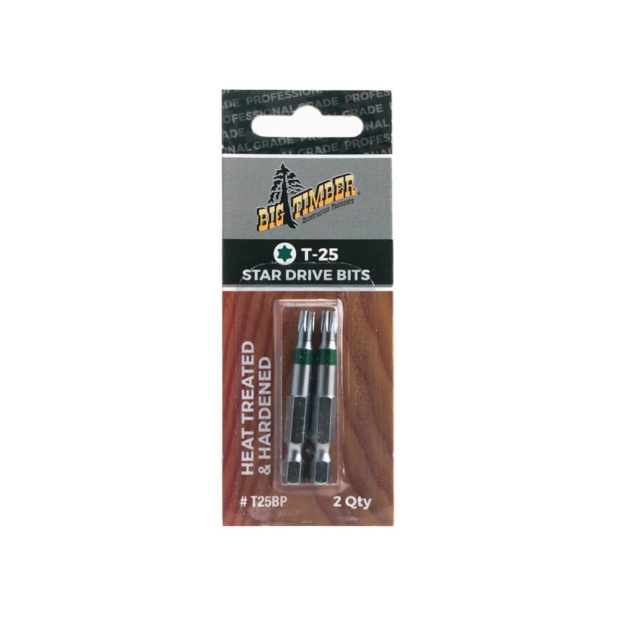 Big Timber T25 x 2 IN Genuine Torx Power Bits, 2-Pack, T25BP, T25 x 2 IN 3 Big Timber T25 x 2 IN Genuine Torx Power Bits, 2-Pack, T25BP, T25 x 2 IN